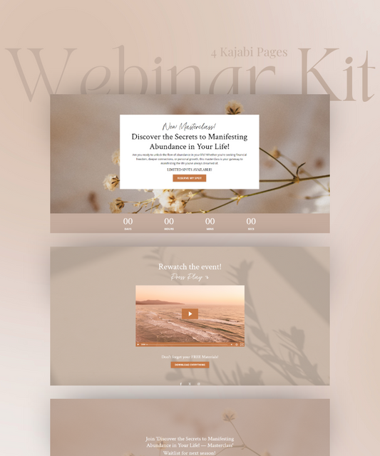 Kajabi Webinar Template Carrie