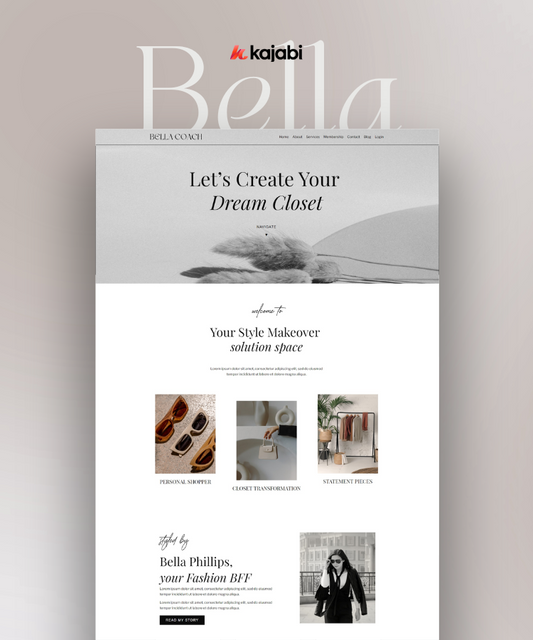 Kajabi Website Template Bella