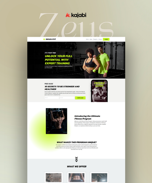 Kajabi Template Website for Fitness